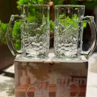 【2只装】简约风2个超大玻璃扎啤杯加厚玻璃杯家用葡萄杯