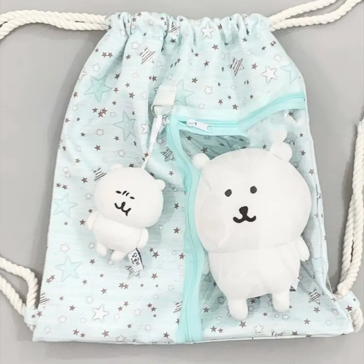 星星抽绳双肩包大食量痛包束口粗肩带大容量百搭通勤包学生背包yj