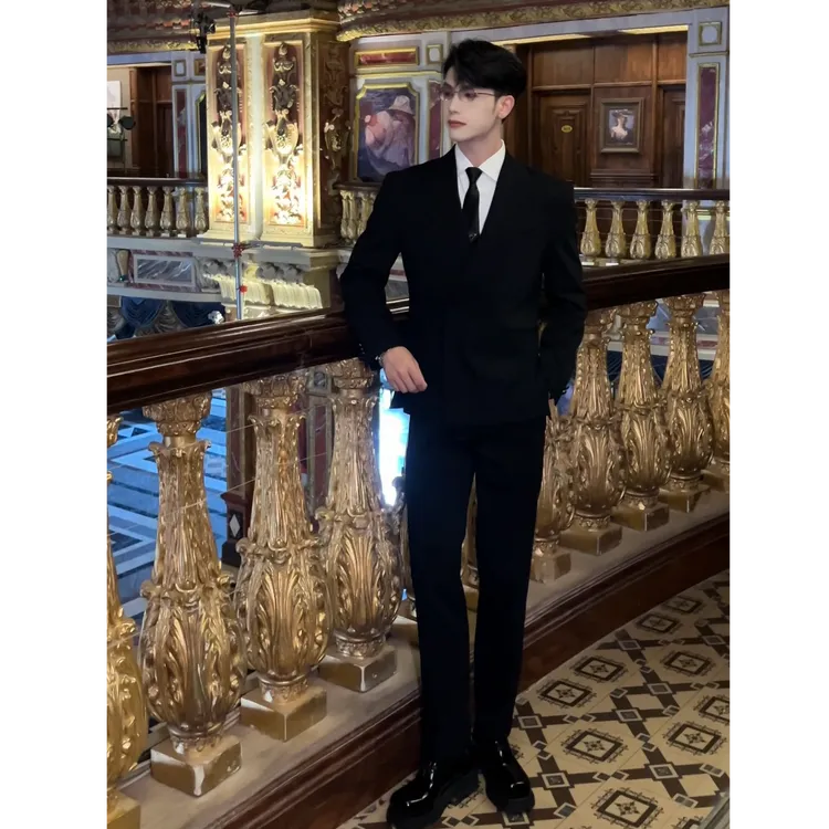 AIXKOM｜2025秋季新款解构剪裁天丝绵羊毛西服套装