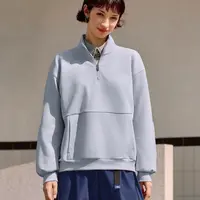 斯凯奇女针织立领卫衣套头外套大码女装宽松显瘦L325W031 DB