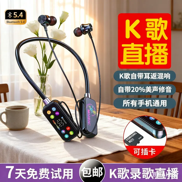 无线蓝牙耳机2025超长续航久戴不痛可插卡手机通用（入耳式）
