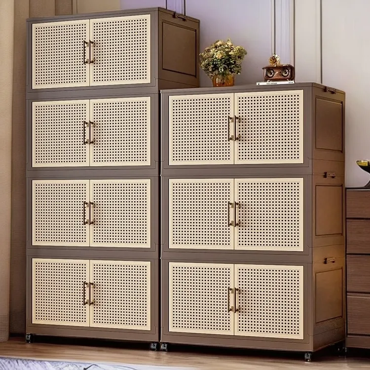 家用收纳柜储物柜客厅多层置物收纳箱可折叠储物箱换季衣物整理箱