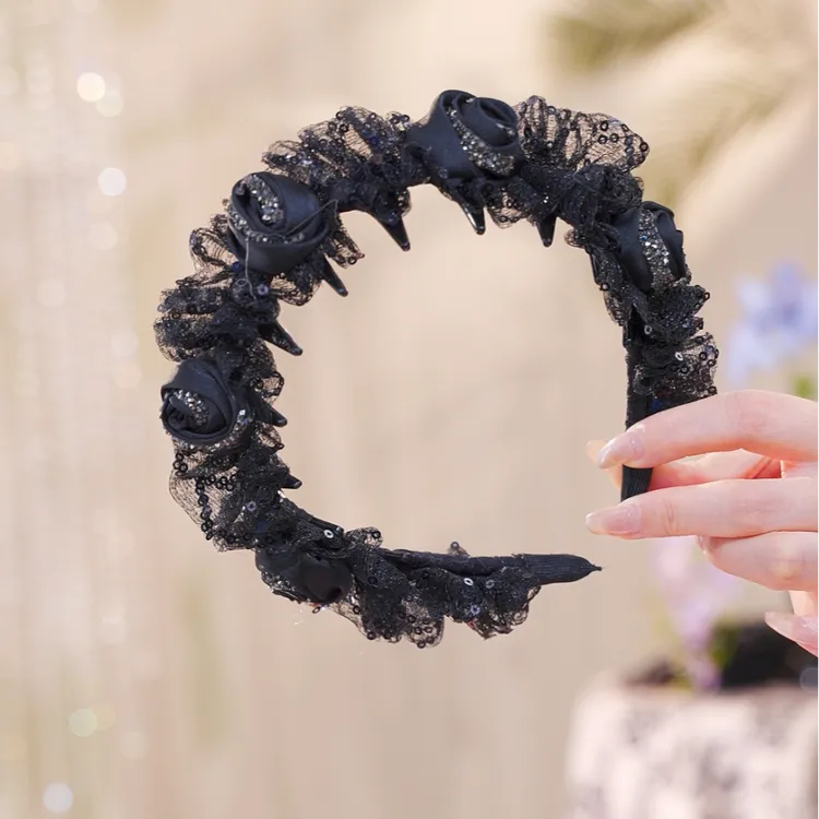 增高颅顶显气质精致高级感小众设计师款式狼牙发箍2524