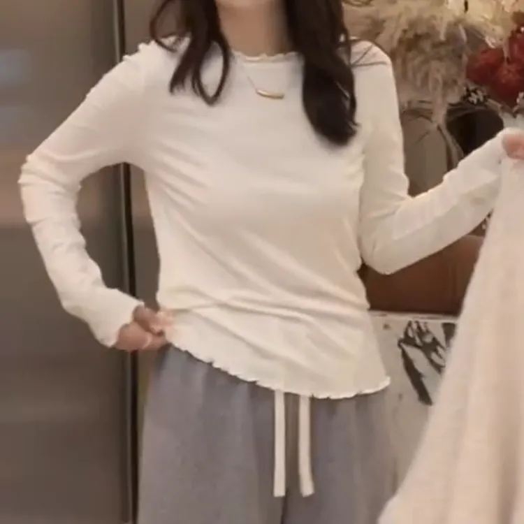 【云卷云舒】早秋打底T恤千金清冷感贵系衣服老钱风LK2506896