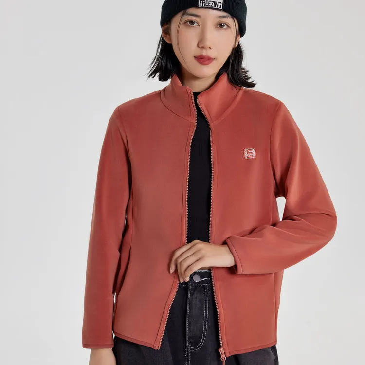 升级款秋冬云感绒加绒户外保暖防风休闲立领入秋气质女士外套2069