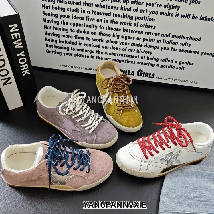 YANGFAN阳帆2025秋季新款韩版德训鞋女学生平底星星休闲阿甘鞋潮