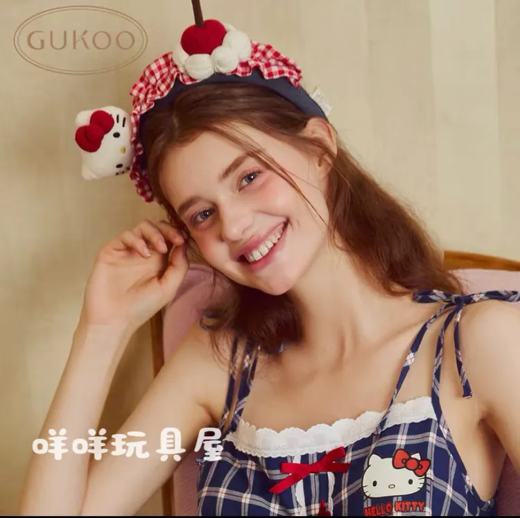 Gukoo/果壳发箍HelloKitty联名发饰新款毛绒可爱女士洗漱发箍