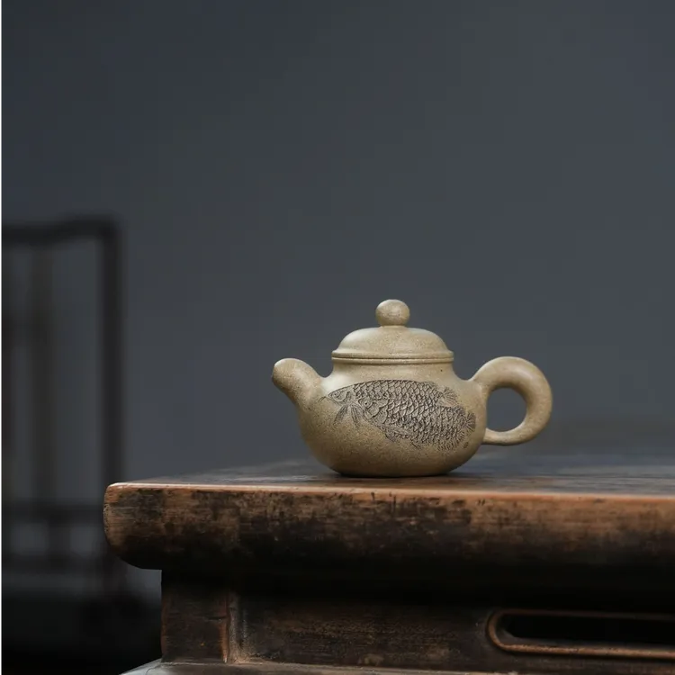 无名之砂【大胆容天】精挑芝麻绿泥丨宜兴紫砂壶高端茶器茶具