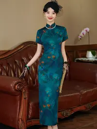 【编码301-312】老上海气质款古法全开襟旗袍2025新款秋季女日常