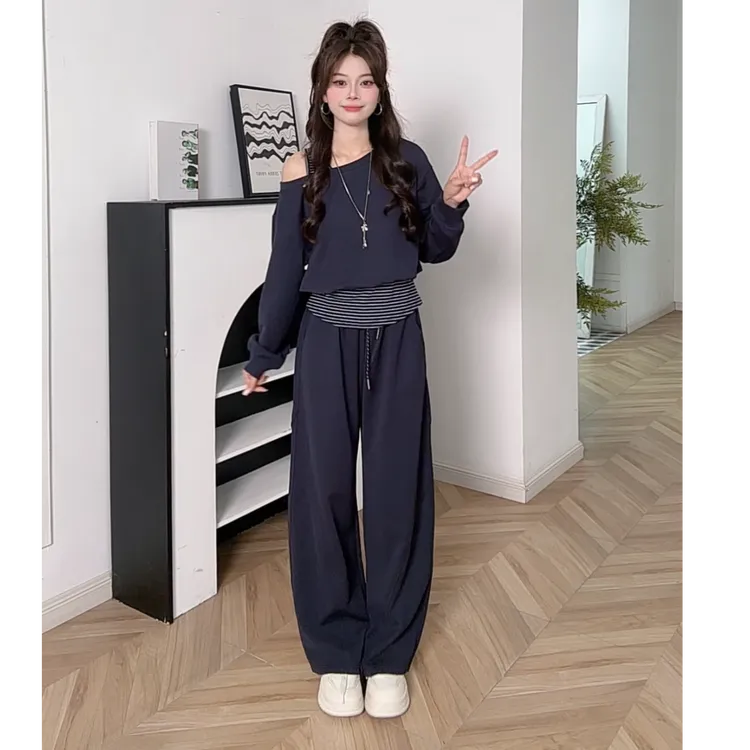 IEF/爱依服时尚套装2025秋季新款韩版休闲运动风通勤百搭上下套裤