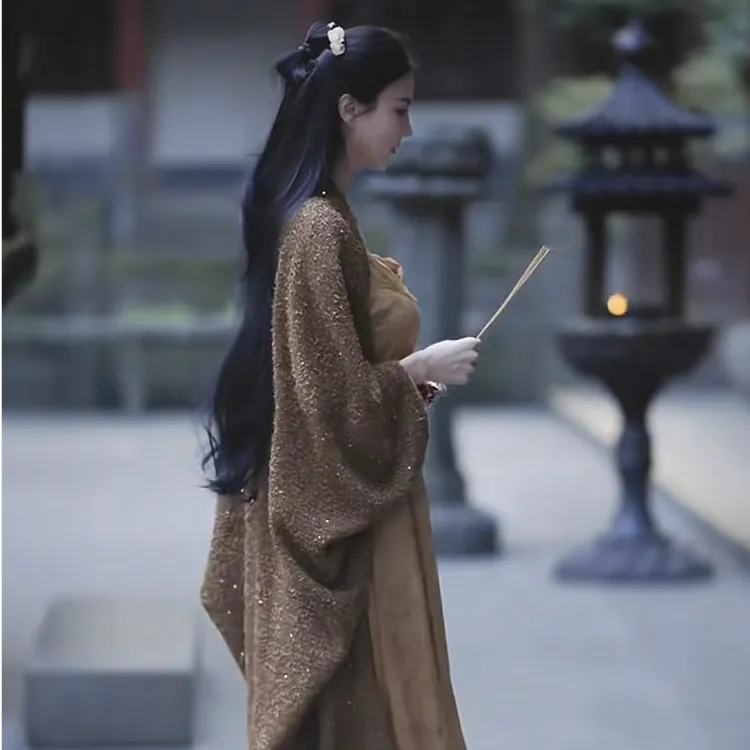 魏元高定/秋冬街头风百搭慵懒风咖色针织外披-1098