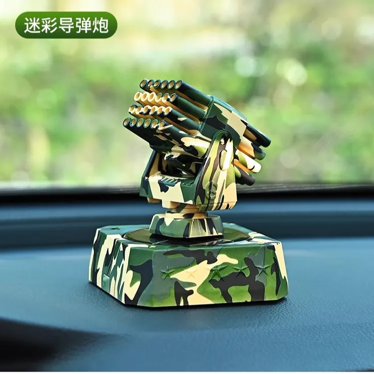 1130近防炮太阳能旋转汽车香薰水摆件车内外中控装饰礼品高档男