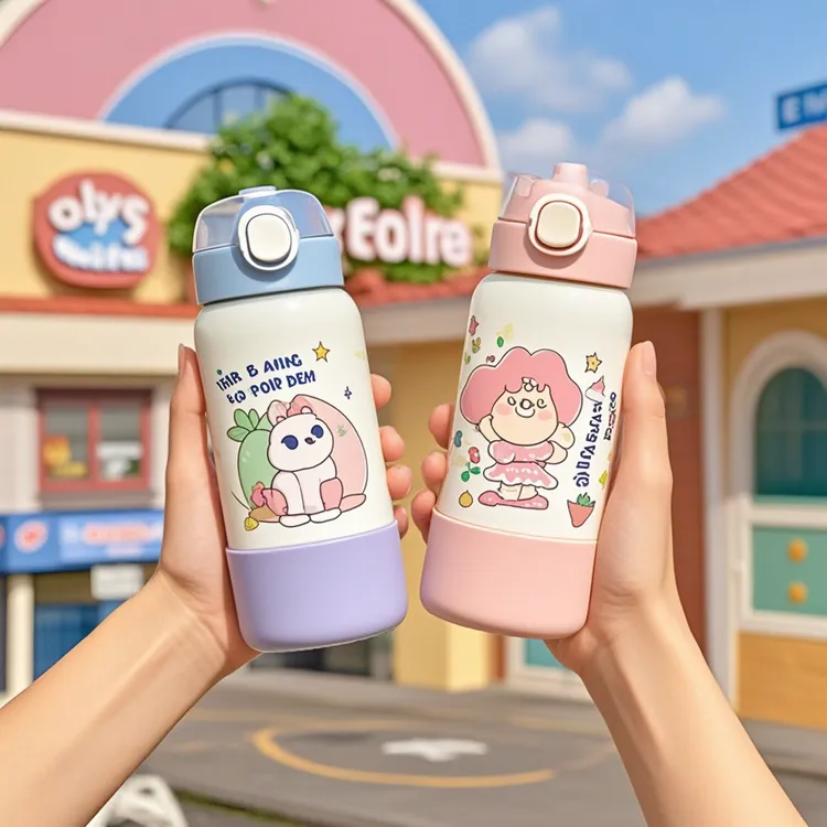 大容量便携式吸管保温可爱316高颜值儿童保温水壶随手杯