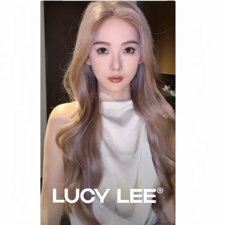 LUCYLEE【不用修剪的假发-B612小玫瑰】精修奶茶粉假发女头套