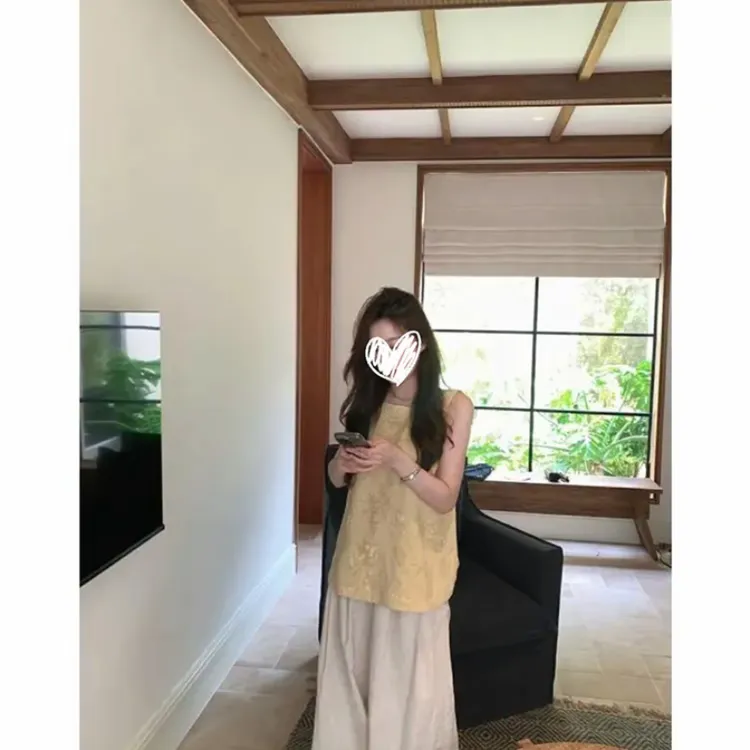 法式千金贵气名媛风套装高级感吊带背心女装夏季新款休闲裤两件套