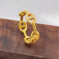 【珍珠奶奶专属】18K金猪鼻子戒指 0913 A6