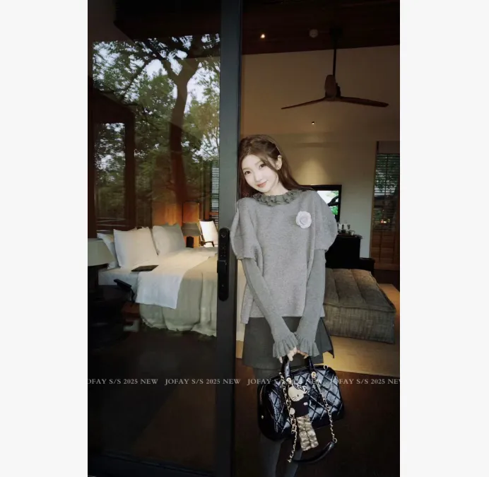  【CHASINGLIGHT】|安妮小姐姐|毛衣+打底+短裙 套装分开拍M1331