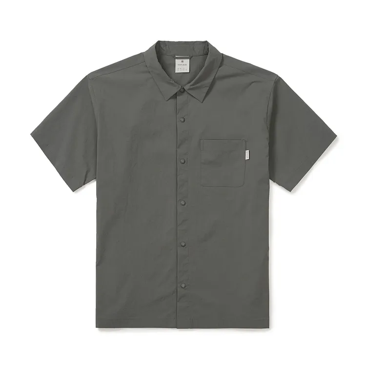 25新款【雪峰】Snow Peak男士夏季透气冰感舒适宽松纯色衬衫