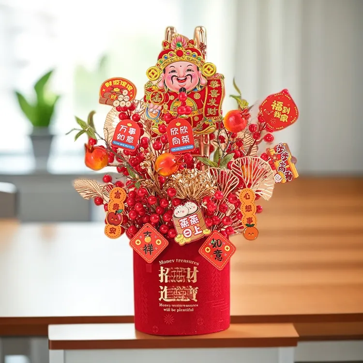 喜畅中式大福桶乔迁之喜送什么礼物新婚礼物布置装饰乔迁之喜花束