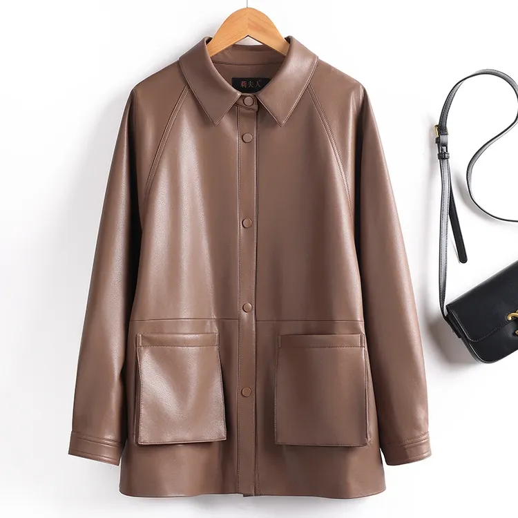 2025新款海宁皮衣女短款纯皮韩版时尚百搭休闲皮衣外套RFTY-269#