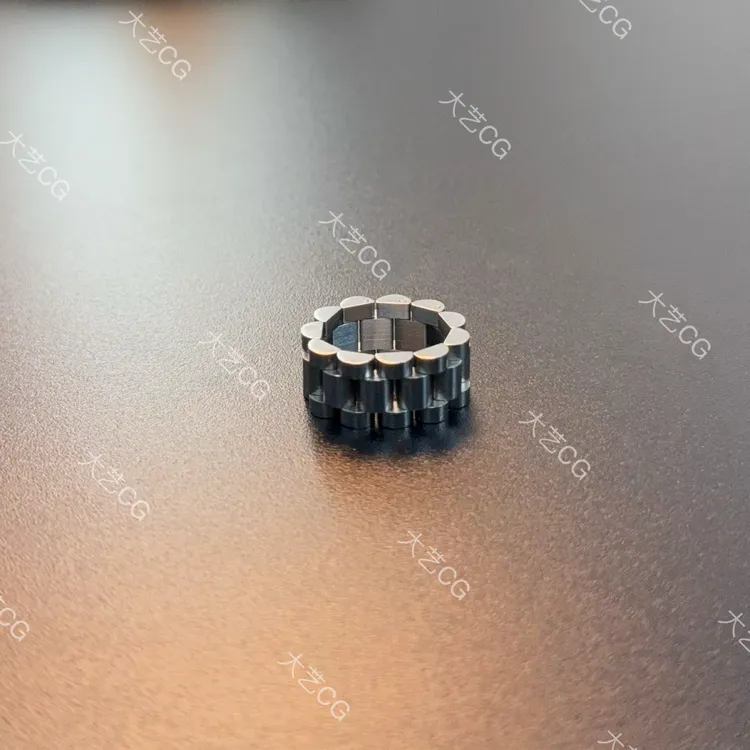 钛钢戒指 时尚银色戒指链条指环百搭INS风配饰RICus 0424