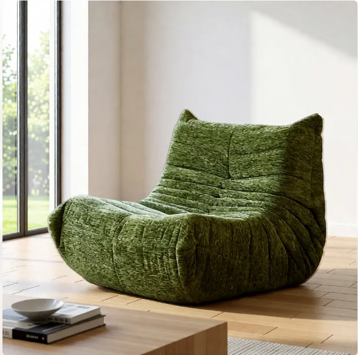 毛毛虫沙发懒人沙发可躺可睡网红椅客厅简约雪尼尔材质单人沙发