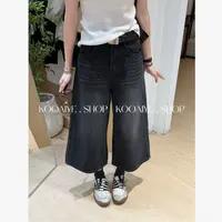 【满分牛仔裤】秋季新款韩系休闲显瘦宽松百搭简约八分裤（配腰带）