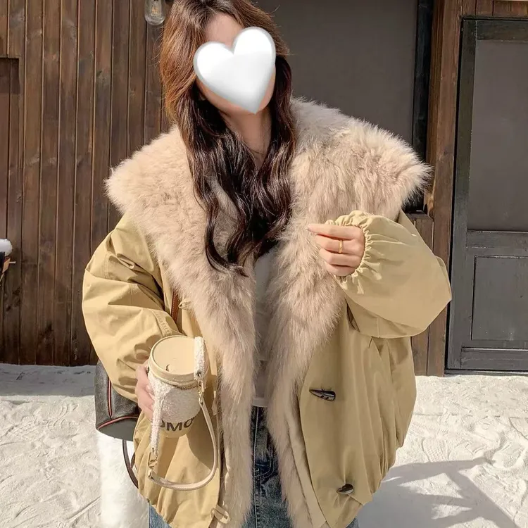 设计师不褪色派克服冬季百搭长袖加绒收口袖休闲V领