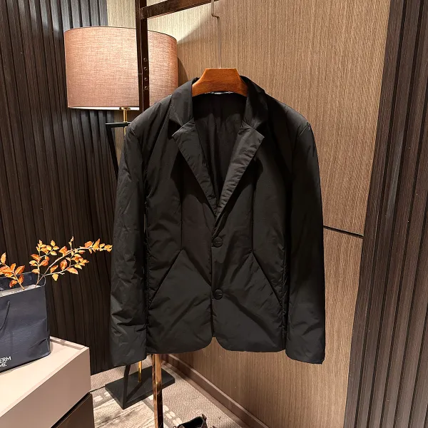 【立体裁剪 保暖有型】2025冬装新款男士高档简约百搭西装羽绒服