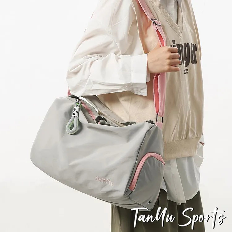 探屿短途旅行包男士大容量防水旅行包袋干湿分离健身包休闲单肩包