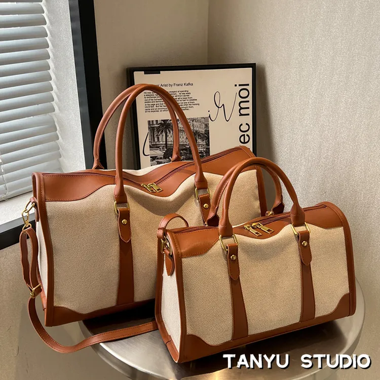 探屿短途旅行包女士大容量行李袋手提旅游轻便外出尚便携通勤包