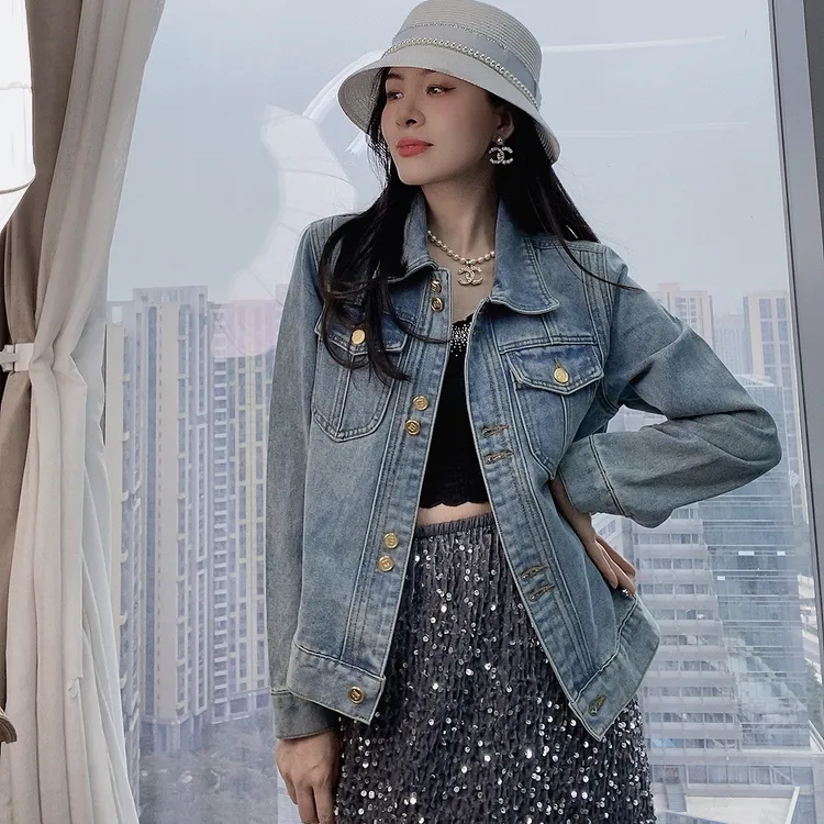 2025春款“巴尔漫”小香风上衣女牛仔外套秋季女外套气质时尚休闲