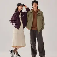 斯凯奇运动服男女款柔软舒适休闲保暖上衣L325W099/L325M084 DB