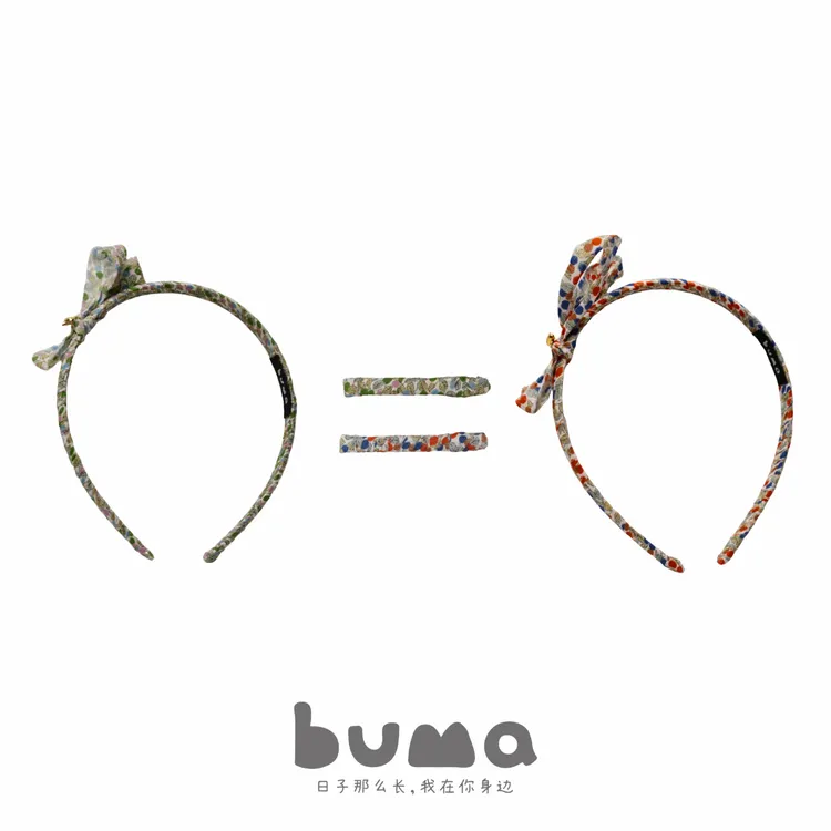 buma超好看的儿童发箍-叶子点点一字夹/发箍