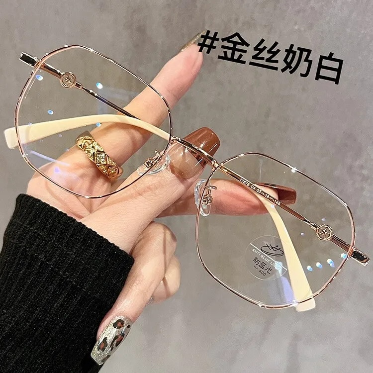 沐淳高档老花镜女金丝框特显年轻时尚关山洋气老花镜防蓝光防辐射