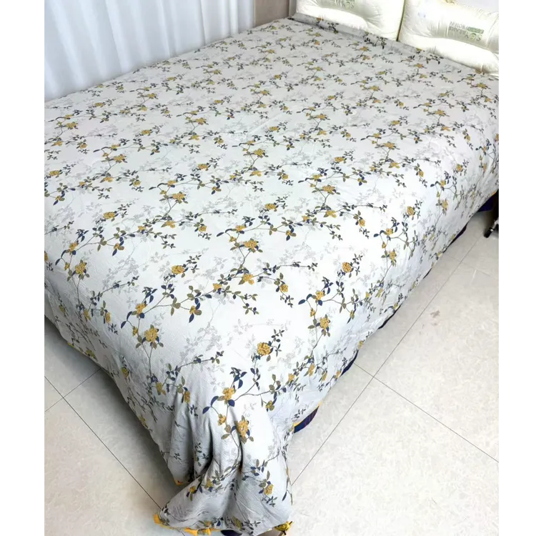 [蔷薇]150*200水洗棉麻大豆蛋白双人夏凉被