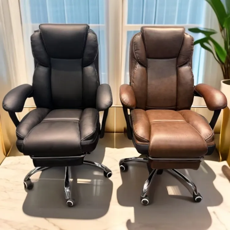 高档真皮老板椅旋转升降电竞椅座椅摇椅椅子沙发椅家用办公椅转椅