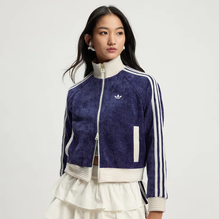 adidas三叶草COLOR JACKET撞色复古休闲立领运动宽松薄外套JN0722