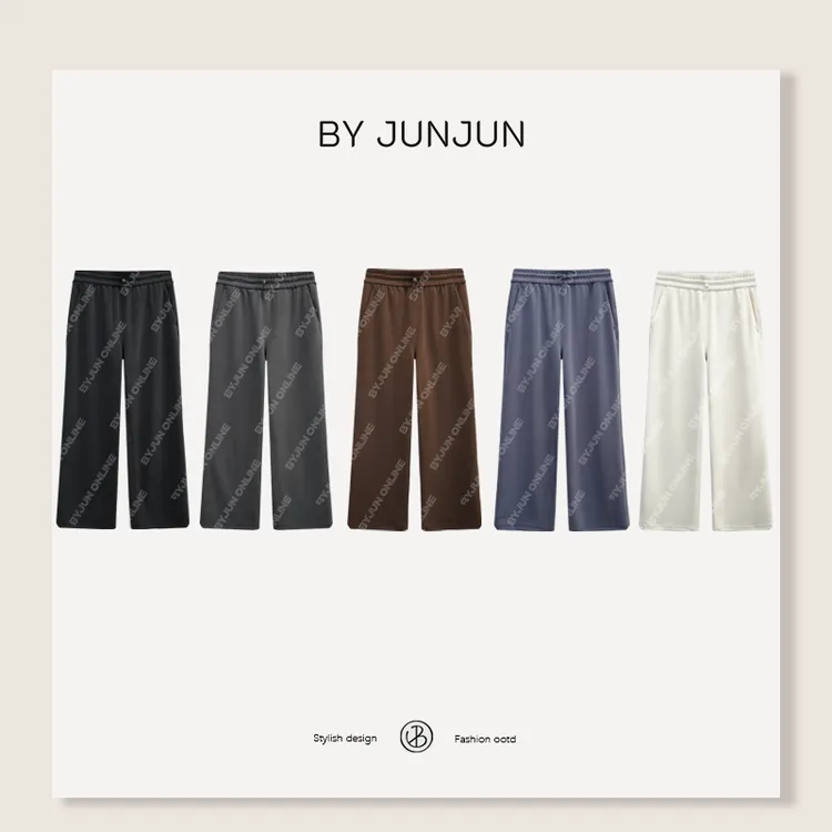 ByJunjun【lulu八分裤】兰精莫代尔直筒裤夏季显瘦休闲裤