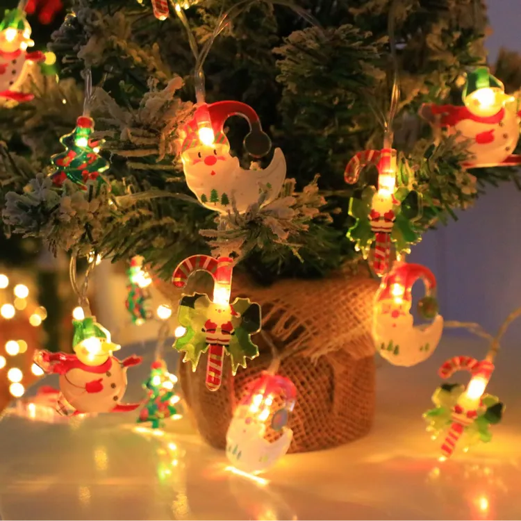 led圣诞节彩灯串灯圣诞树圣诞挂件串灯场景布置氛围灯橱窗装饰灯