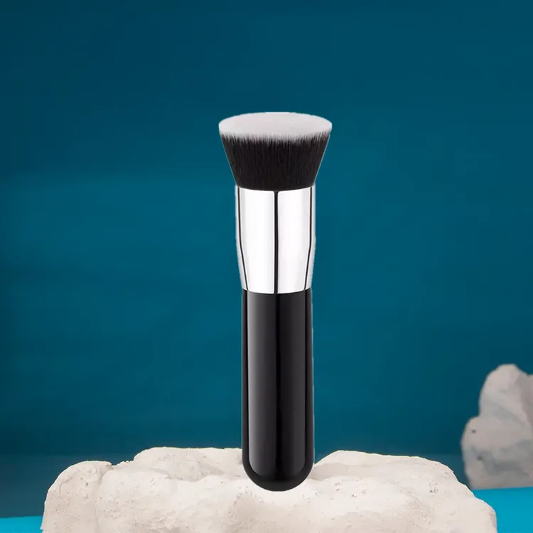 平头粉饼刷推荐超柔软纤维毛新手底妆面部便携定妆刷个护工具
