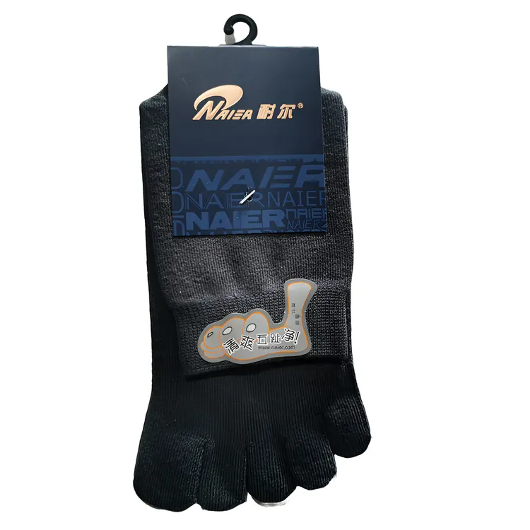 耐尔8314（10双装）男吸汗冬季中筒袜防臭精梳棉纯棉透气通用五指袜