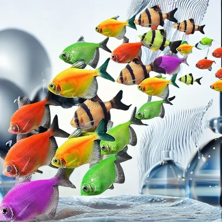 【厂家发】天使鱼群游鱼七彩鱼小型观赏鱼热带鱼活体