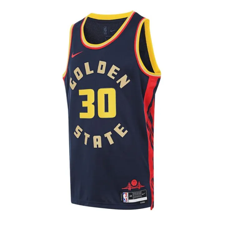 NIKE/耐克【官方正品】NBA金州勇士库里速干透气背心球衣FQ4342-422