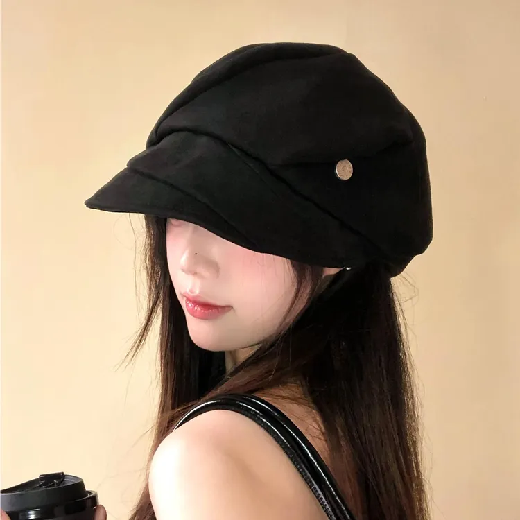 日系文艺复古报童帽显脸小八角帽画家贝雷帽子潮秋冬盆帽ins