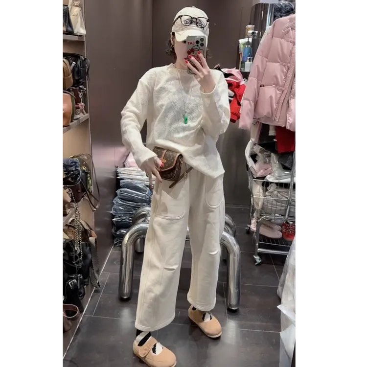 慵懒松弛感高腰百搭休闲九分裤2026早春小个子宽松显瘦直筒阔腿裤