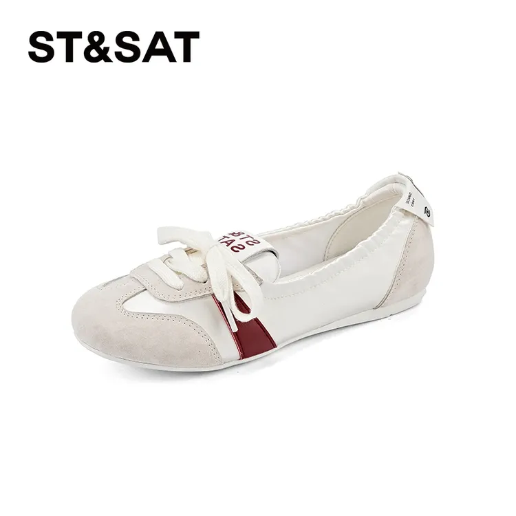 星期六时尚舒适百搭软底休闲单鞋2025年新款秋季浅口圆头浅口单鞋