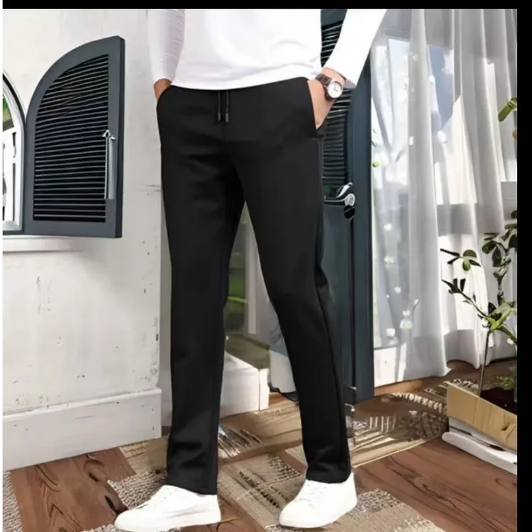 夏季潮流高弹宽松冰丝裤直筒爆款百搭弹力裤子薄款男裤休闲裤长裤