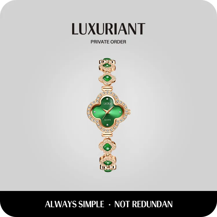 绿色幸运四叶草手链女神腕表6812 FL H