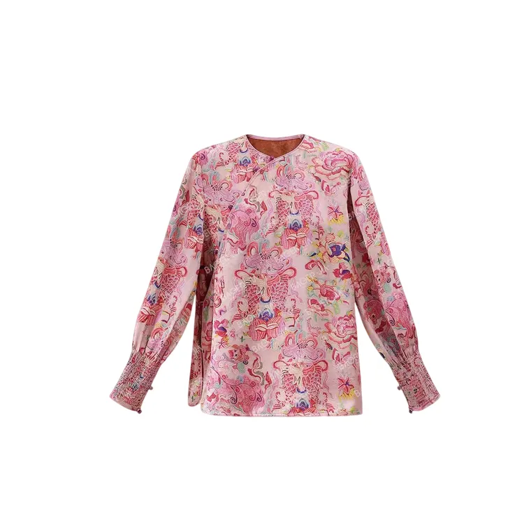 ZHUIMU.【锦鲤满园】新中式国风气质百搭提花上衣ZM8571